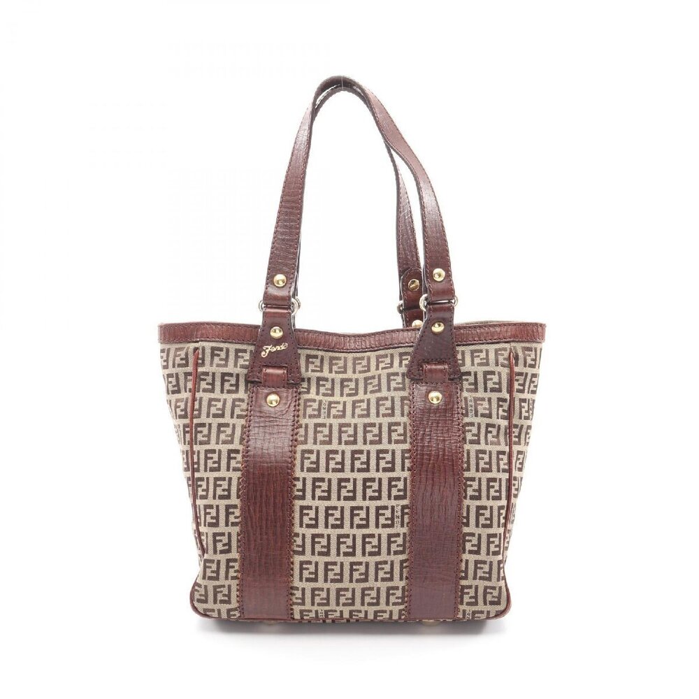 Fendi Bag Canvas Zucchino Tote Black